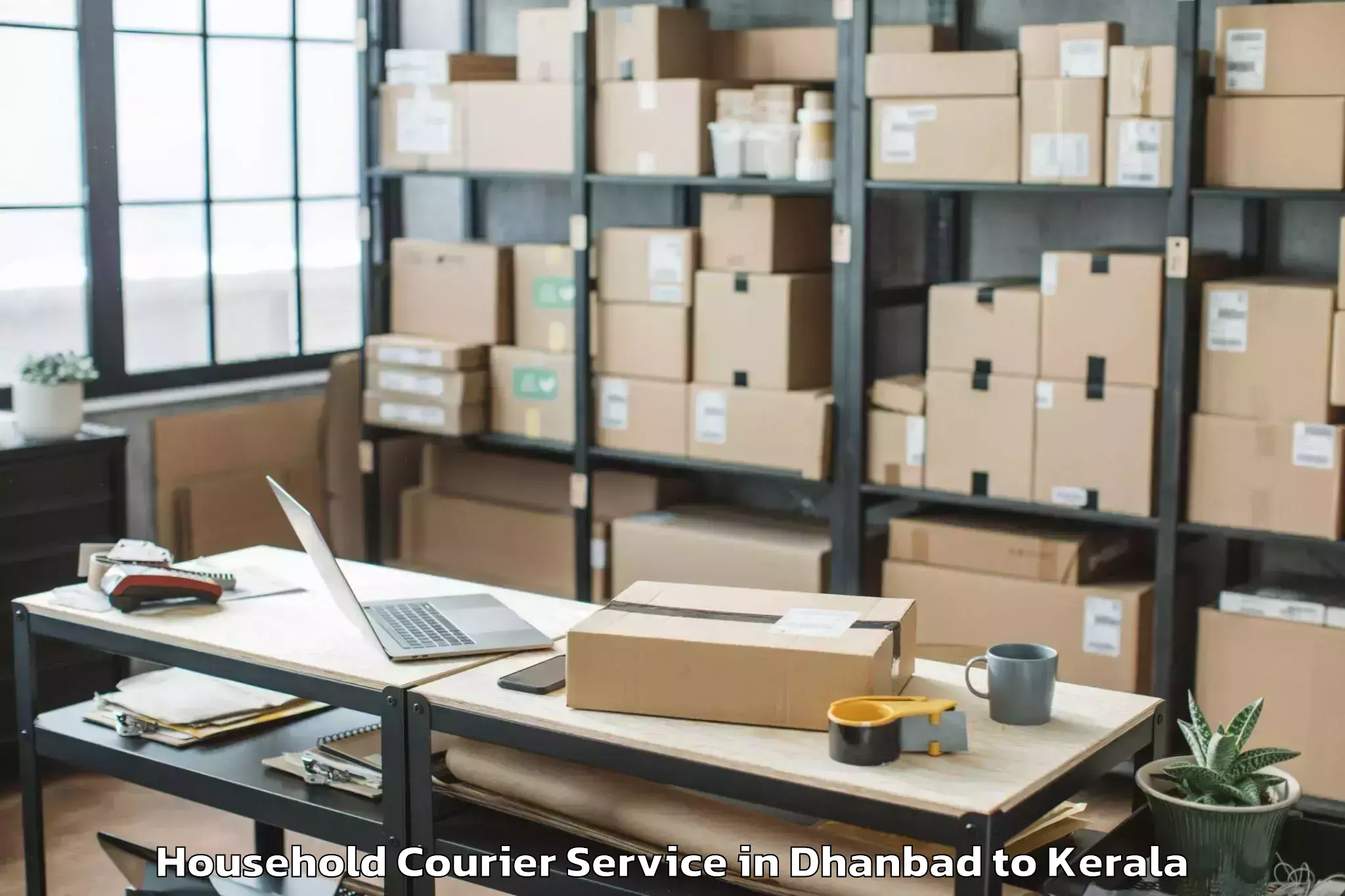 Top Dhanbad to Ferokh Household Courier Available